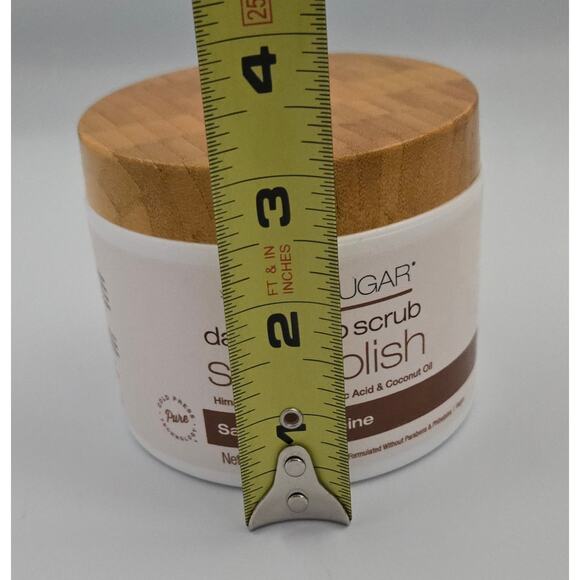 Raw Sugar Daily Micro Scrub Salt Polish Santal and Caffeine 15 oz - Picture 9 of 10